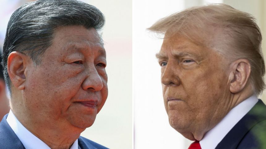 Prezydent USA Donald Trump. Przywódca Chin Xi Jinping