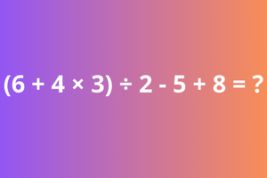 (6 + 4 × 3) ÷ 2 - 5 + 8 = ?