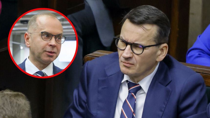 Były premier Mateusz Morawiecki. Poseł KO Michał Szczerba