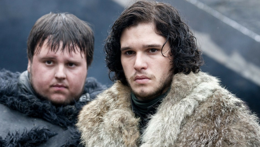John Bradley, Kit Harington in Game of Thrones