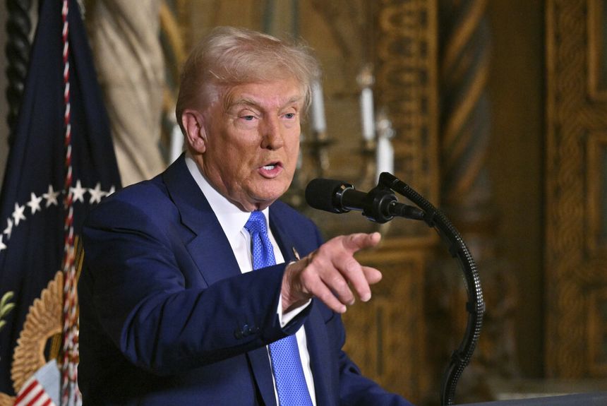 Prezydent Donald Trump w Mar-a-Lago, 18 lutego 2025 r.
