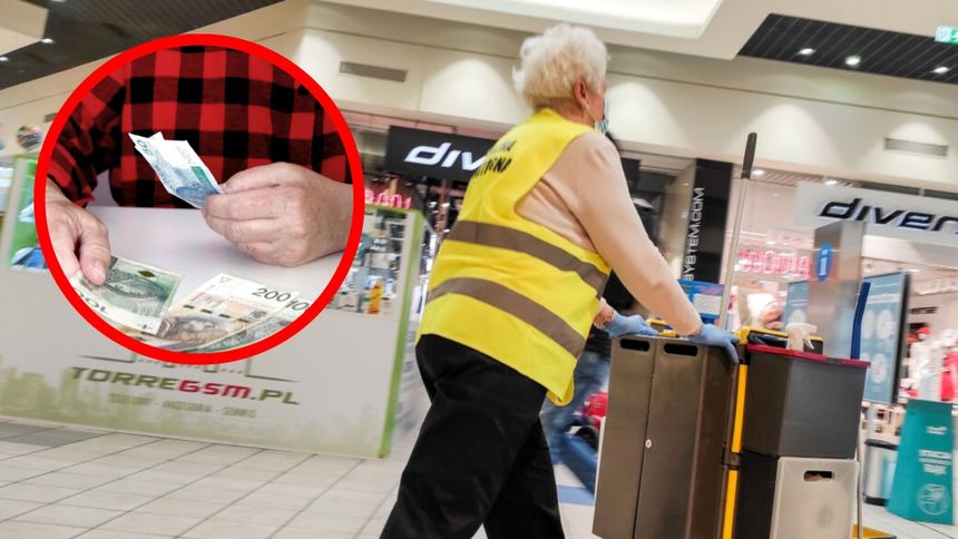 Starsza kobieta pracująca w supermarkecie