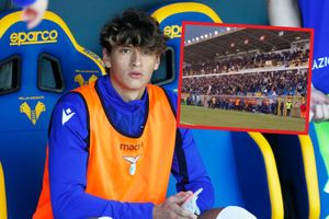 Romano Floriani Mussolini podczas meczu z Hellasem Verona