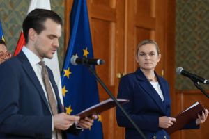 Barbara Nowacka i Tomasz Gajderowicz