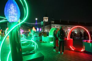 iluminacja świąteczna, plac Zamkowy, Warszawa