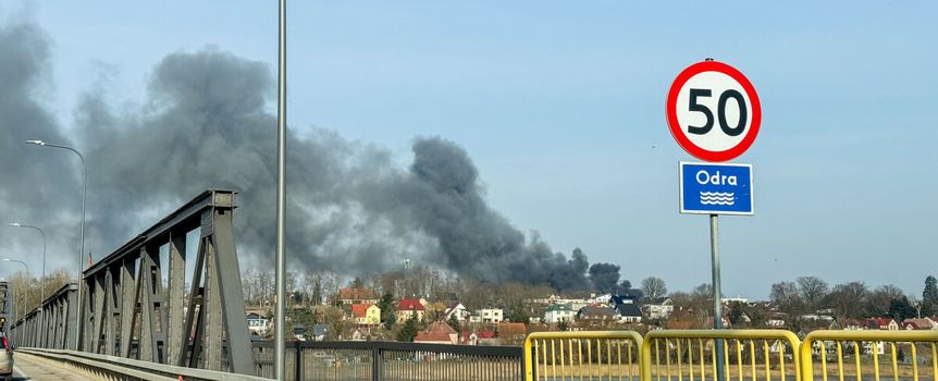 pożar hali DBW w Cigacicach