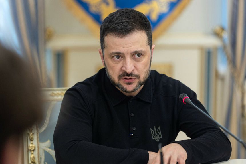 Prezydent Ukrainy Wołodymyr Zełenski w Kijowie, 5 lutego 2025 r.