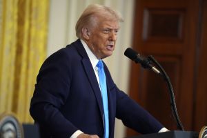 Prezydent Donald Trump w Waszyngtonie, 4 lutego 2025 r.