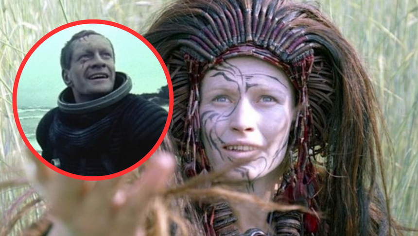 Andrzej Seweryn i Iwona Bielska w filmie “Na srebrnym globie”