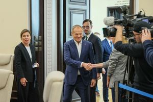 Donald Tusk i Jakub Jaworowski