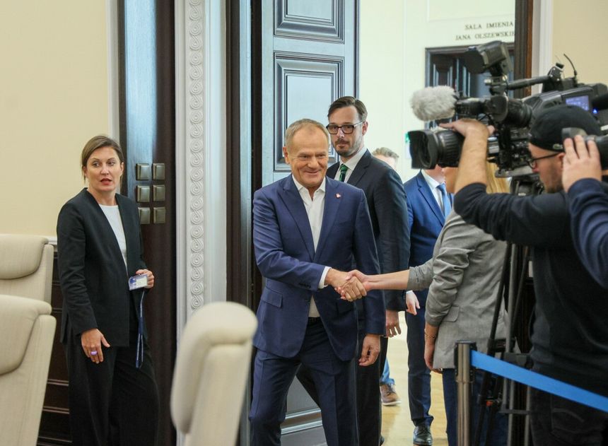 Donald Tusk i Jakub Jaworowski