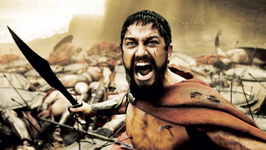 Gerard Butler kadr z filmu "300"