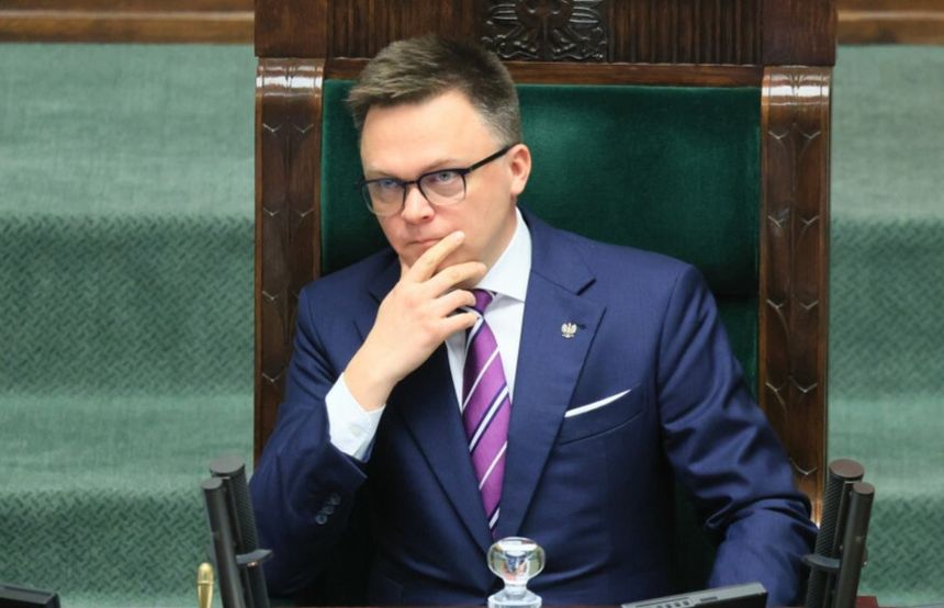Marszałek Sejmu Szymon Hołownia w Sejmie, Warszawa, 22 stycznia 2025 r.