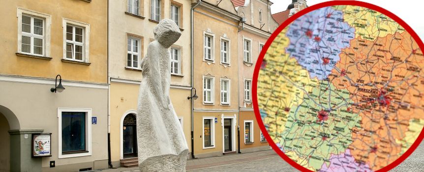 kamienice na opolskim rynku, mapa Polski