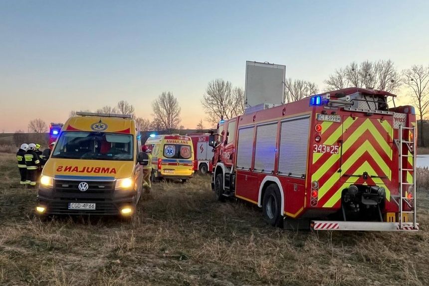Wypadek na jeziorze pod Toruniem