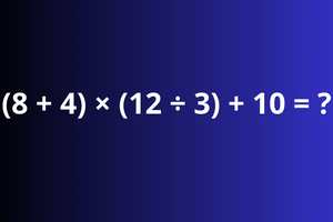 (8 + 4) × (12 ÷ 3) + 10 = ? Rozwiąż działanie