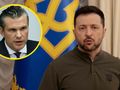 Prezydent Ukrainy Wołodymyr Zełenski. Sekretarz obrony USA Pete Hegseth
