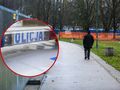 kosz na śmieci, przechodzień, policja