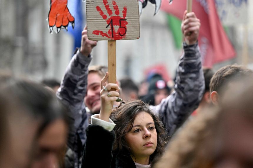 Protesty w Serbii
