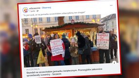 Jarmark w Szczecinie, pikieta 