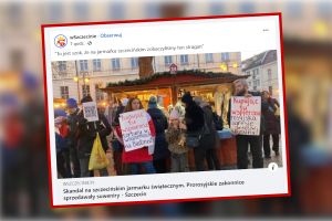 Jarmark w Szczecinie, pikieta 