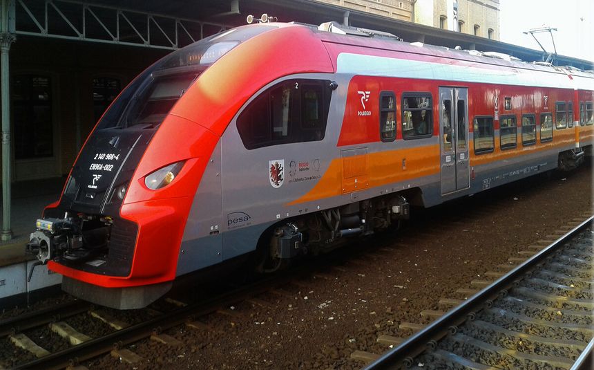 Pociąg regio w woj. kujawsko-pomorskim
