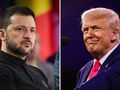 Prezydent Ukrainy Wołodymyr Zełenski. Prezydent USA Donald Trump
