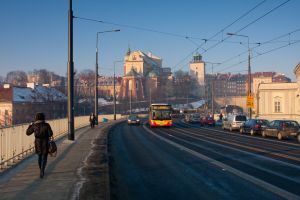 ruch uliczny w Warszawie