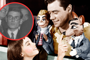 Kadr z filmu "Lili" oraz Bronisław Kaper w miniaturze