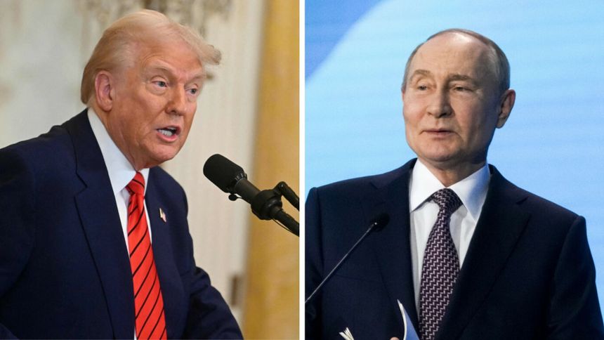 Prezydent USA Donald Trump. Prezydent Rosji Władimir Putin