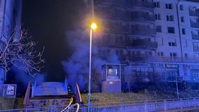 pożar przy ulicy Dokerskiej we Wrocławiu