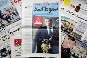 Syria, gazeta z wizerunkiem Baszara al Asada
