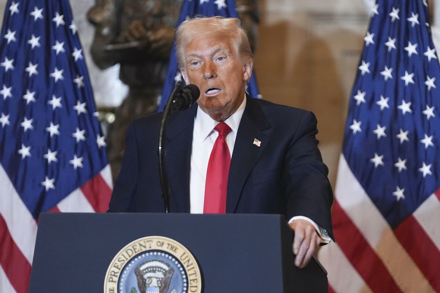 Prezydent USA Donald Trump na Kapitolu w Waszyngtonie, 6 lutego 2025 r.