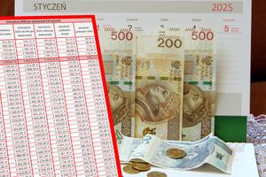 kalendarz 2025, pieniądze i tabela waloryzacji emeryrur