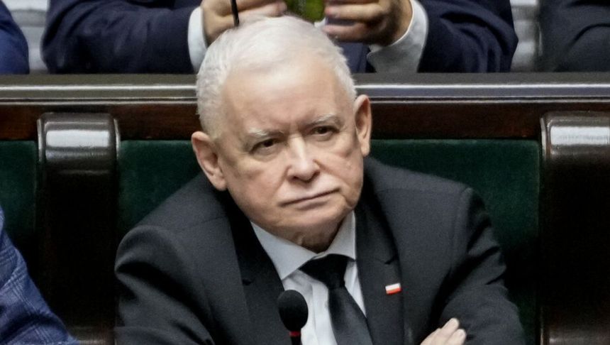 Jarosław Kaczyński w sejmowej ławie