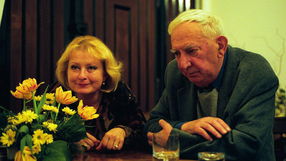 Magdalena Zawadzka i Gustaw Holoubek