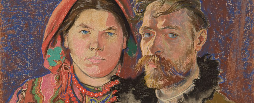 Stanisław Wyspiański "Autoportret z żoną" 