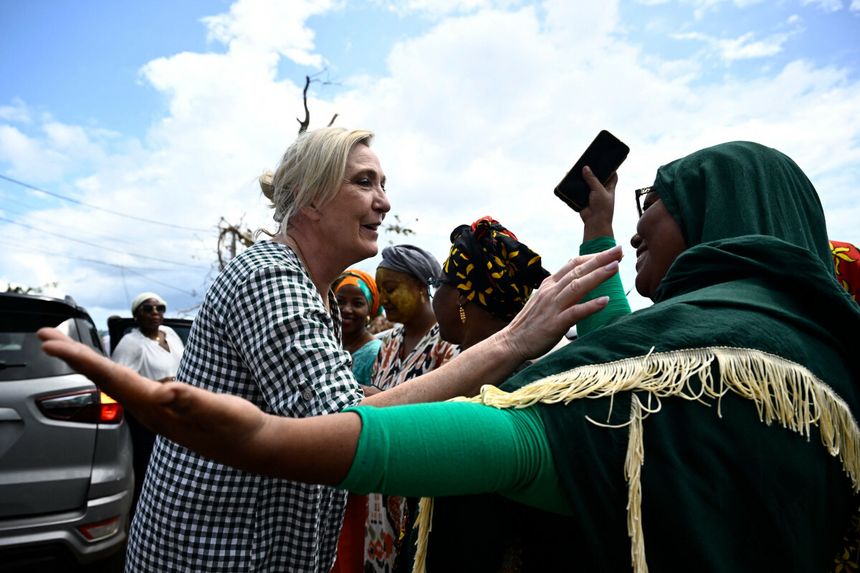 Marine Le Pen na Majotcie, 6 stycznia 2024 r.
