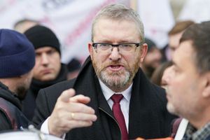 Grzegorz Braun z Konfederacji, Warszawa, 9 stycznia 2025 r.