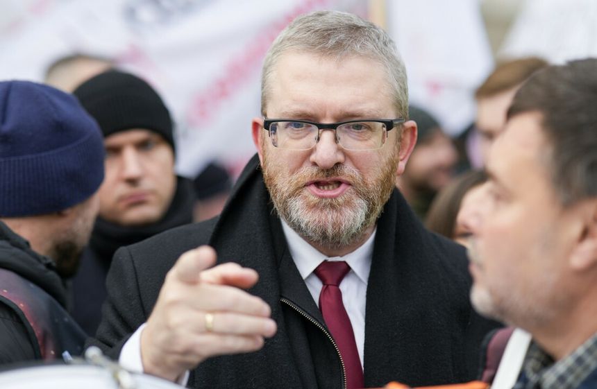 Grzegorz Braun z Konfederacji, Warszawa, 9 stycznia 2025 r.