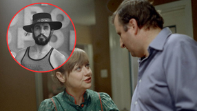 Kadr z serialu "Rodzina Leśniewskich" i Czesław Niemen w miniaturze