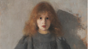 Dziewczynka z Chryzantemami wycinek obrazu