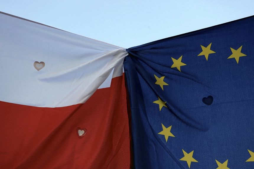 flaga Polski i UE