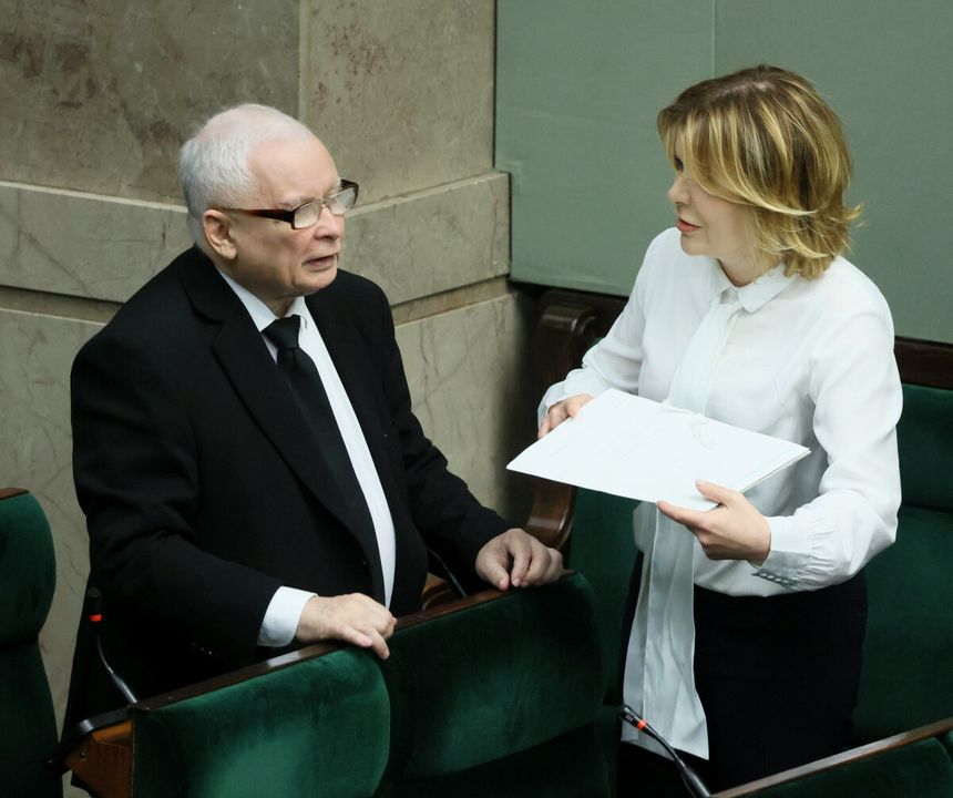 Anna Krupka i Jarosław Kaczyński