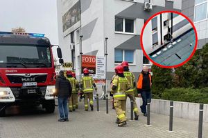 Pożar w biurowcu w Poznaniu