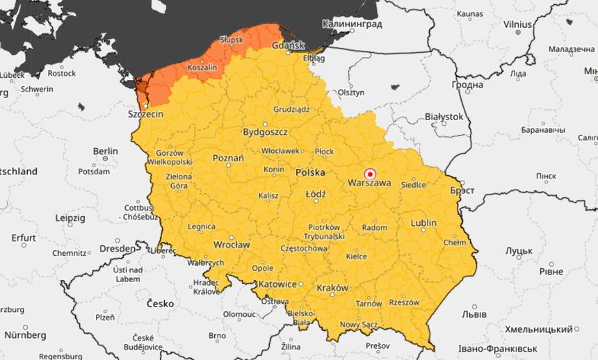 Mapa ostrzeżeń