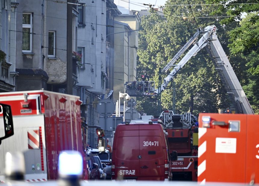 Pożar kamienicy w Poznaniu