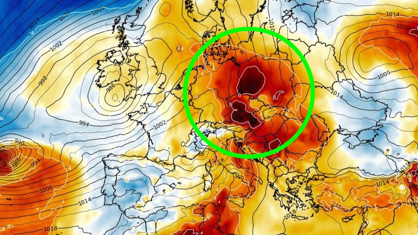 Mapa anomalii temperatury