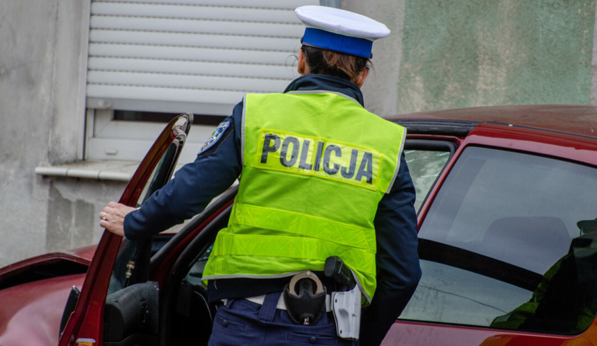 Policja, samochód, kontrola