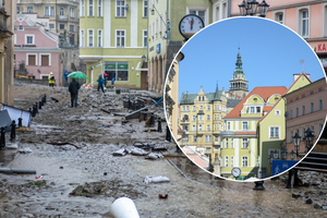 Kłodzko przed i po powodzi
